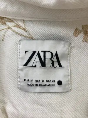 ZARA/ザラ/デニムジャケット/ジャケット/アウター/ホワイト/EUR M/USA M/ MEX 28