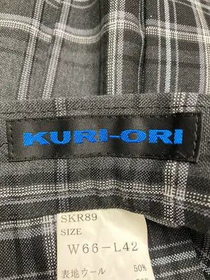 KURI-ORI/ショート/ミニスカート/スカート/グレー/W66-L42