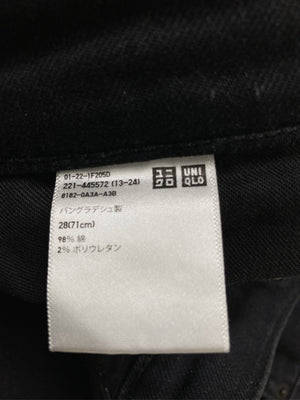 UNIQLO/ユニクロ/デニムパンツ/パンツ/ブラック/28(71cm)