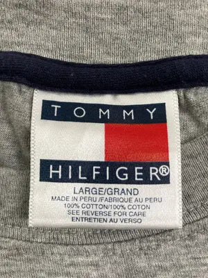 TOMMY HILFIGER/トミーヒルフィガー/Tシャツ/カットソー/トップス/グレー/LARGE