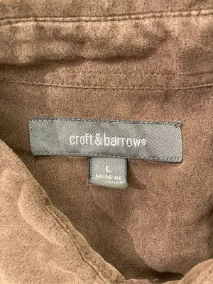 croft&barrow/クラフトアンドバロー/シャツ/ブラウス/トップス/ブラウン/L