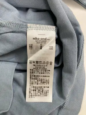 niko and .../ニコアンド/Tシャツ/カットソー/トップス/スカイブルー/M