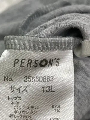 PERSON'S/パーソンズ/Tシャツ/カットソー/トップス/グレー/13L