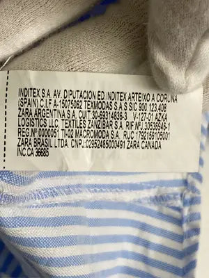 ZARA/ザラ/シャツ/ブラウス/トップス/スカイブルー/USA XS