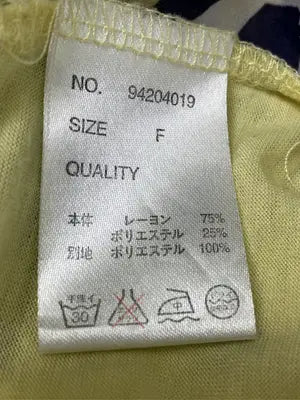 OFALO/Tシャツ/カットソー/トップス/イエロー/F