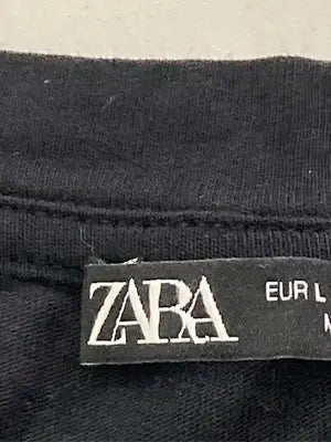 ZARA/ザラ/Tシャツ/カットソー/トップス/ブラック/EUR L