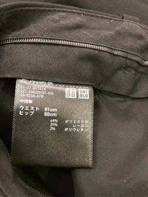 UNIQLO/ユニクロ/その他パンツ/パンツ/ブラック/ウエスト61cm ヒップ88cm
