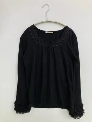 axes femme/アクシーズファム/Tシャツ/カットソー/トップス/ブラック/M