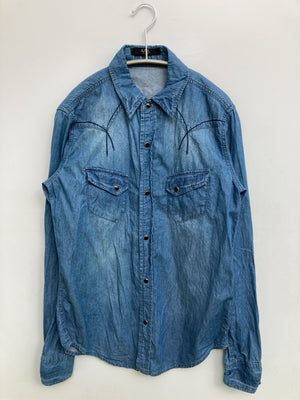 AZUL by MOUSSY/アズールバイマウジー/シャツ/ブラウス/トップス/スカイブルー/M