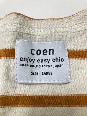 coen/コーエン/Tシャツ/カットソー/トップス/ブラウン/LARGE