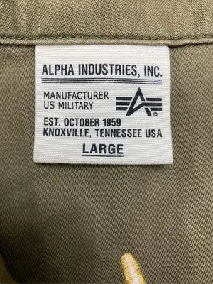 ALPHA　INDUSTRIES/アルファインダストリーズ/シャツ/ブラウス/トップス/カーキ/LARGE