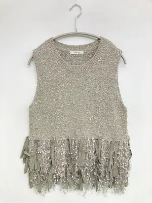 JEANASIS/ジーナシス/ノースリーブ/トップス/グレー/F