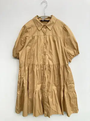 ZARA/ザラ/シャツワンピース/ワンピース/ドレス/ブラウン/EUR S
