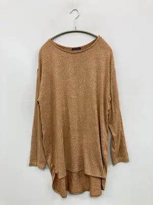 BASICALLY/Tシャツ/カットソー/トップス/ブラウン/L  バスト86～94   身長154～162