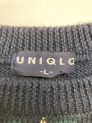 UNIQLO/ユニクロ/ニット/セーター/トップス/ネイビー/L