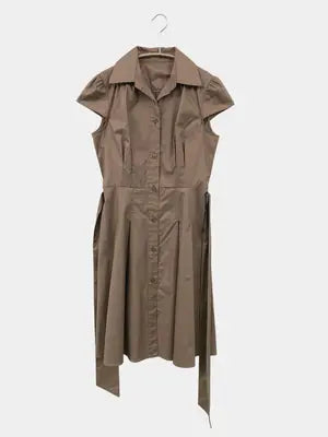 MICHEL KLEIN/ミッシェルクラン/シャツワンピース/ワンピース/ドレス/ブラウン/38