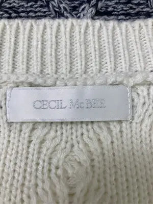 CECIL McBEE/セシルマクビー/ニット/セーター/トップス/ホワイト/M