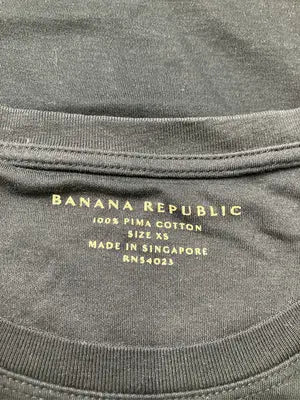 BANANA REPUBLIC/バナナリパブリック/Tシャツ/カットソー/トップス/ブラック/XS