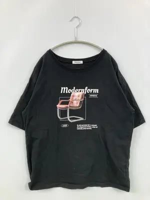 Adoon plain/アドーンプレーン/Tシャツ/カットソー/トップス/ブラック/M