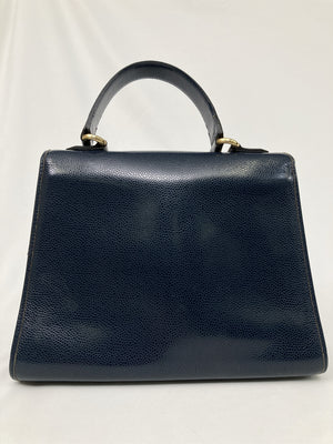 Castinne Renette/ハンドバッグ/バッグ/ネイビー