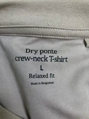 Dry ponte/Tシャツ/カットソー/トップス/ベージュ/L