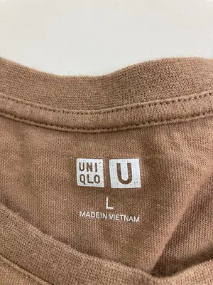 UNIQLO U/ユニクロユー/Tシャツ/カットソー/トップス/ブラウン/L