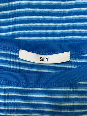 SLY/スライ/Tシャツ/カットソー/トップス/ブルー/FREE