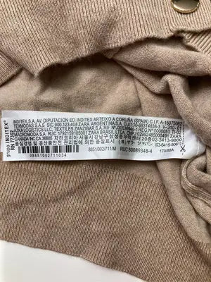 ZARA/ザラ/カーディガン/ボレロ/トップス/ベージュ/USA M
