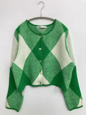 ZARA/ザラ/カーディガン/ボレロ/トップス/グリーン/EUR M