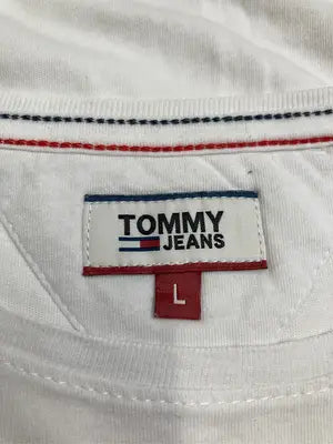 TOMMY JEANS/トミージーンズ/Tシャツ/カットソー/トップス/ホワイト/L
