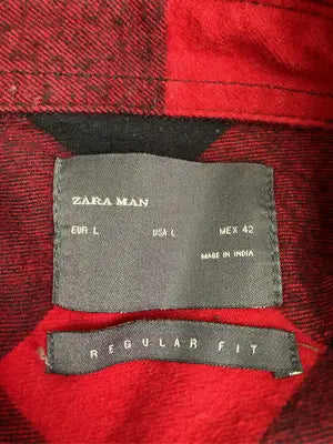 ZARA MAN/ザラマン/シャツ/ブラウス/トップス/レッド/USA L