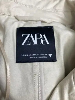 ZARA/ザラ/トレンチコート/ジャケット/アウター/ベージュ/EUR M-L/USA M-L/ MEX 28-30
