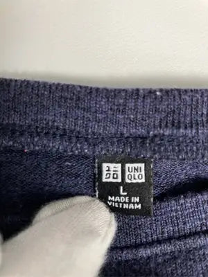 UNIQLO/ユニクロ/Tシャツ/カットソー/トップス/ネイビー/L