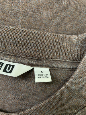UNIQLO/ユニクロ/Tシャツ/カットソー/トップス/ブラウン/L
