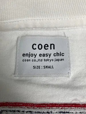 coen/コーエン/Tシャツ/カットソー/トップス/ホワイト/SMALL