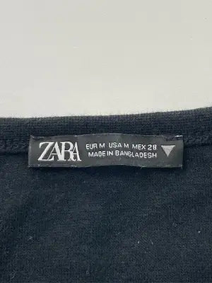 ZARA/ザラ/Tシャツ/カットソー/トップス/ブラック/USA M