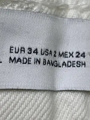 ZARA/ザラ/デニムパンツ/パンツ/ホワイト/EUR 34 USA 2 MEX 24