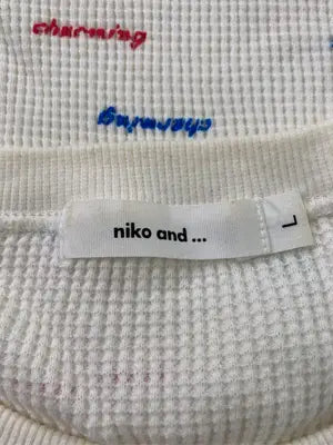 niko and .../ニコアンド/Tシャツ/カットソー/トップス/ホワイト/L