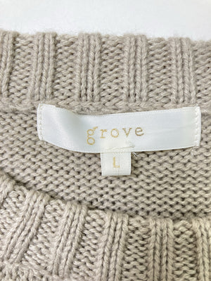 grove/グローブ/ニット/セーター/トップス/ベージュ/L