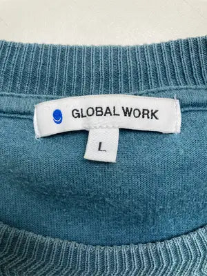 GLOBAL WORK/グローバルワーク/Tシャツ/カットソー/トップス/ブルー/L