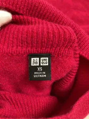 UNIQLO/ユニクロ/ニット/セーター/トップス/レッド/XS