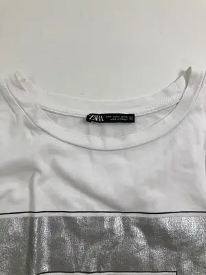 ZARA/ザラ/Tシャツ/カットソー/トップス/ホワイト/EUR M/USA M/MEX 28