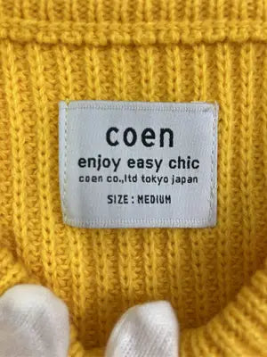 coen/コーエン/ニット/セーター/トップス/イエロー/MEDIUM