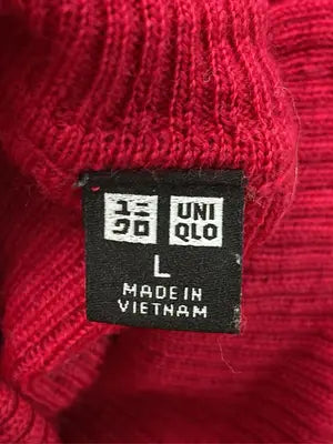 UNIQLO/ユニクロ/ニット/セーター/トップス/レッド/L