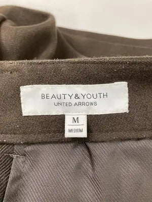 BEAUTY&YOUTH/ビューティーアンドユース/スラックス/パンツ/ブラウン/M