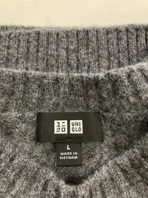 UNIQLO/ユニクロ/ニット/セーター/トップス/グレー/L