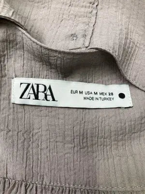 ZARA/ザラ/シャツ/ブラウス/トップス/ブラウン/USA M