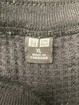 UNIQLO/ユニクロ/Tシャツ/カットソー/トップス/ブラック/XL