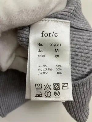 for/c/チューブトップ/トップス/グレー/M