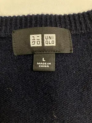 UNIQLO/ユニクロ/ニット/セーター/トップス/ネイビー/L